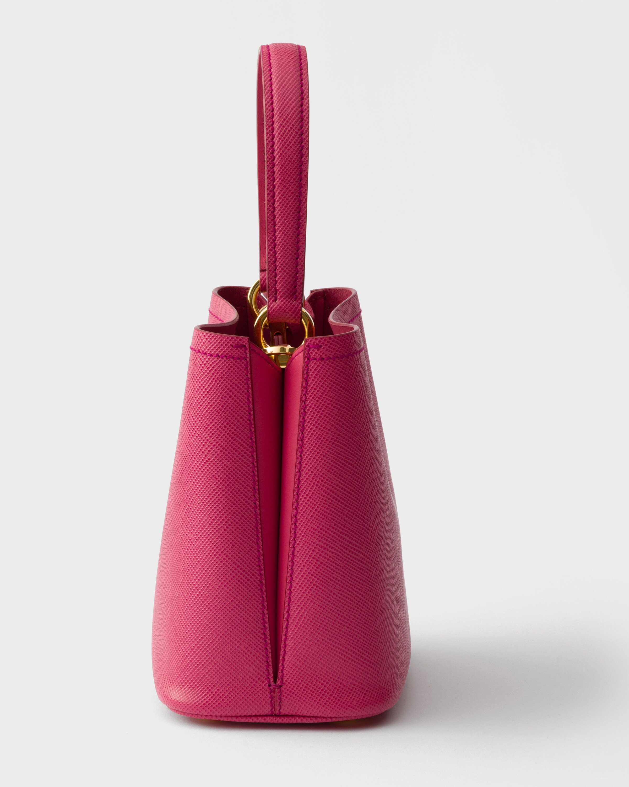 Peony Pink Prada Panier mini Saffiano leather bag | PRADA - United