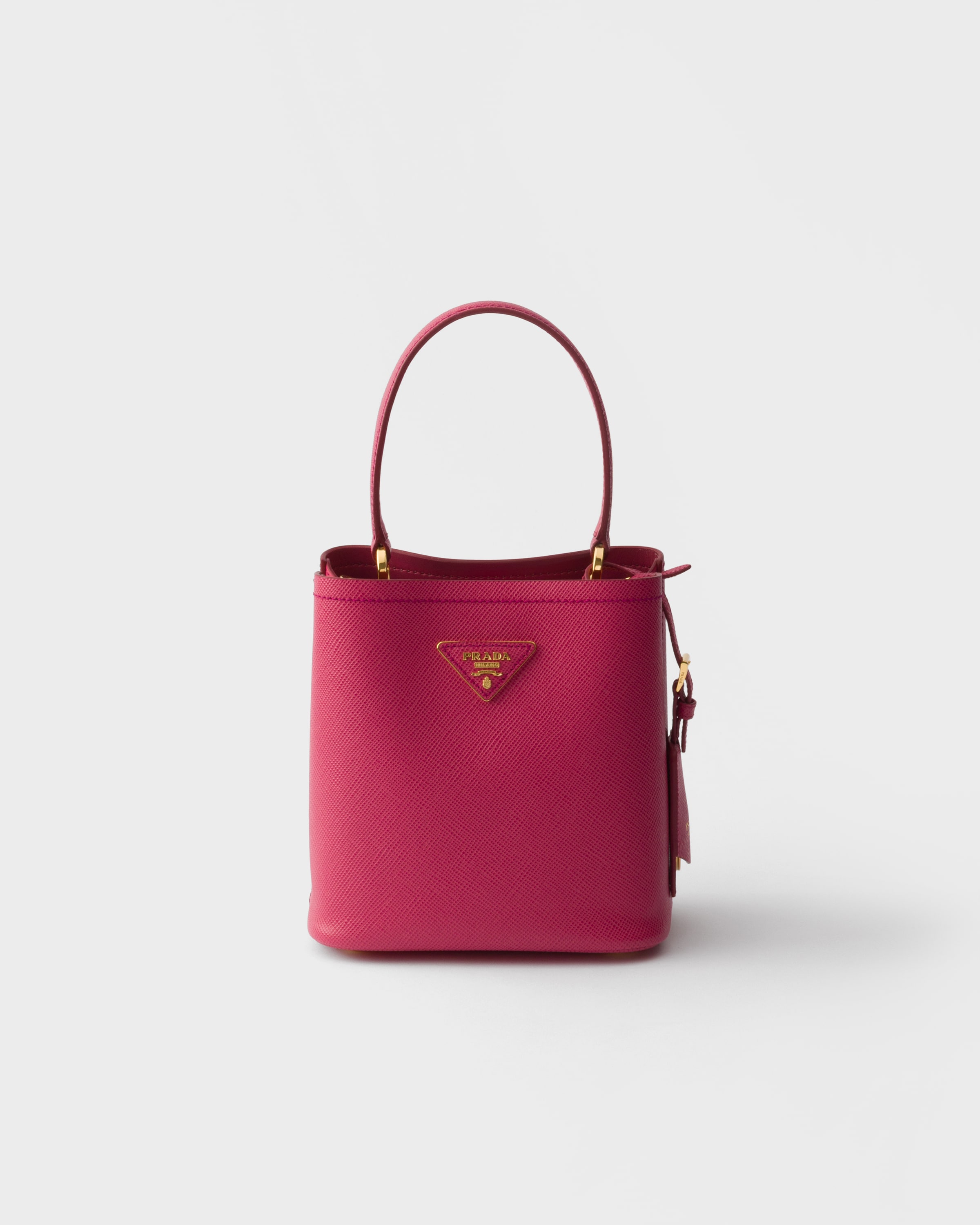 Peony Pink Prada Panier mini Saffiano leather bag | PRADA - United