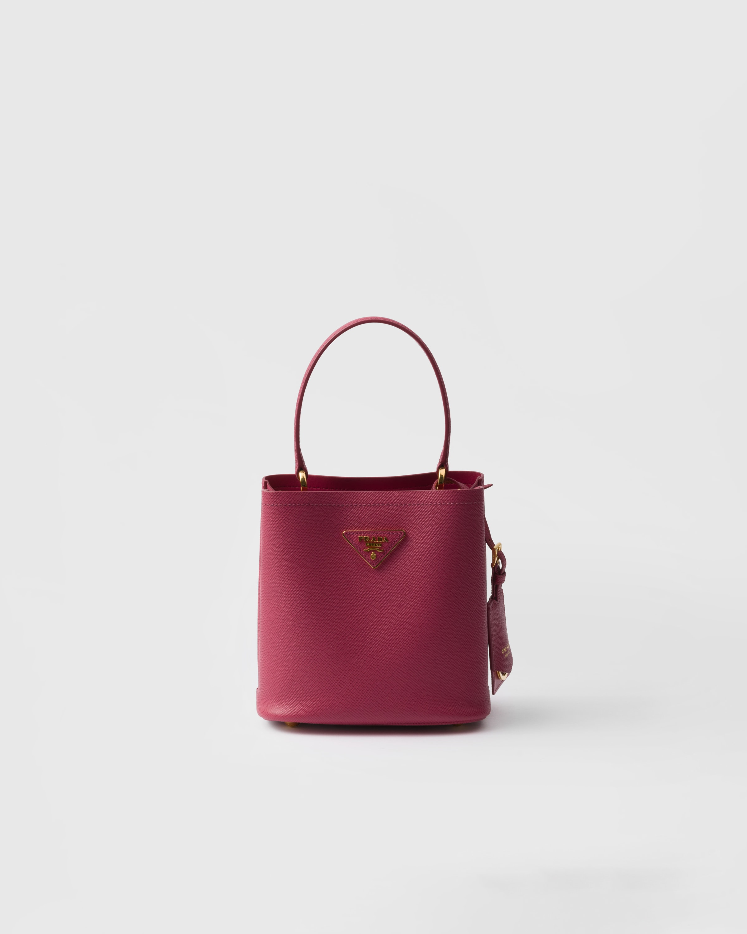 Bruyere Pink Prada Panier Saffiano leather mini-bag | PRADA