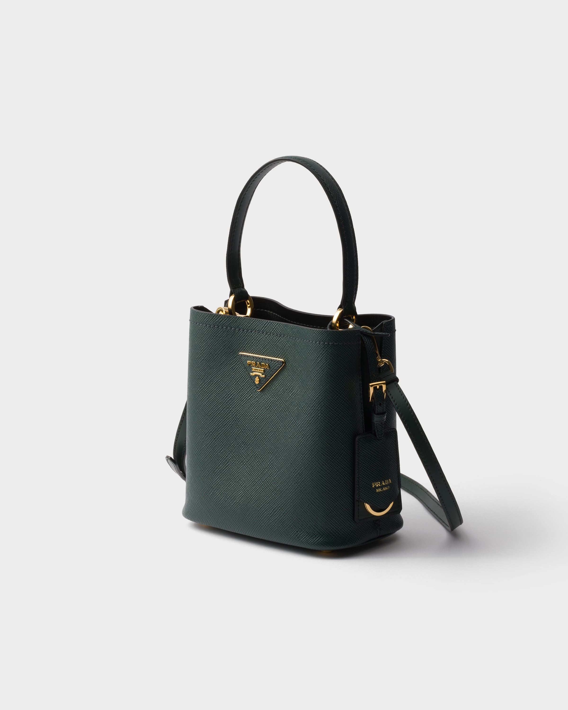 Emerald Prada Panier mini Saffiano leather bag | PRADA - Turkey