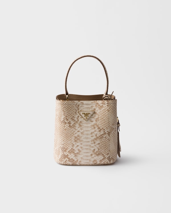Prada Panier python nubuck leather mini-bag - Sand Beige Prada Panier python nubuck leather mini-bag - Sand Beige