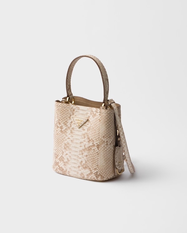Prada Panier python nubuck leather mini-bag - Sand Beige Prada Panier python nubuck leather mini-bag - Sand Beige
