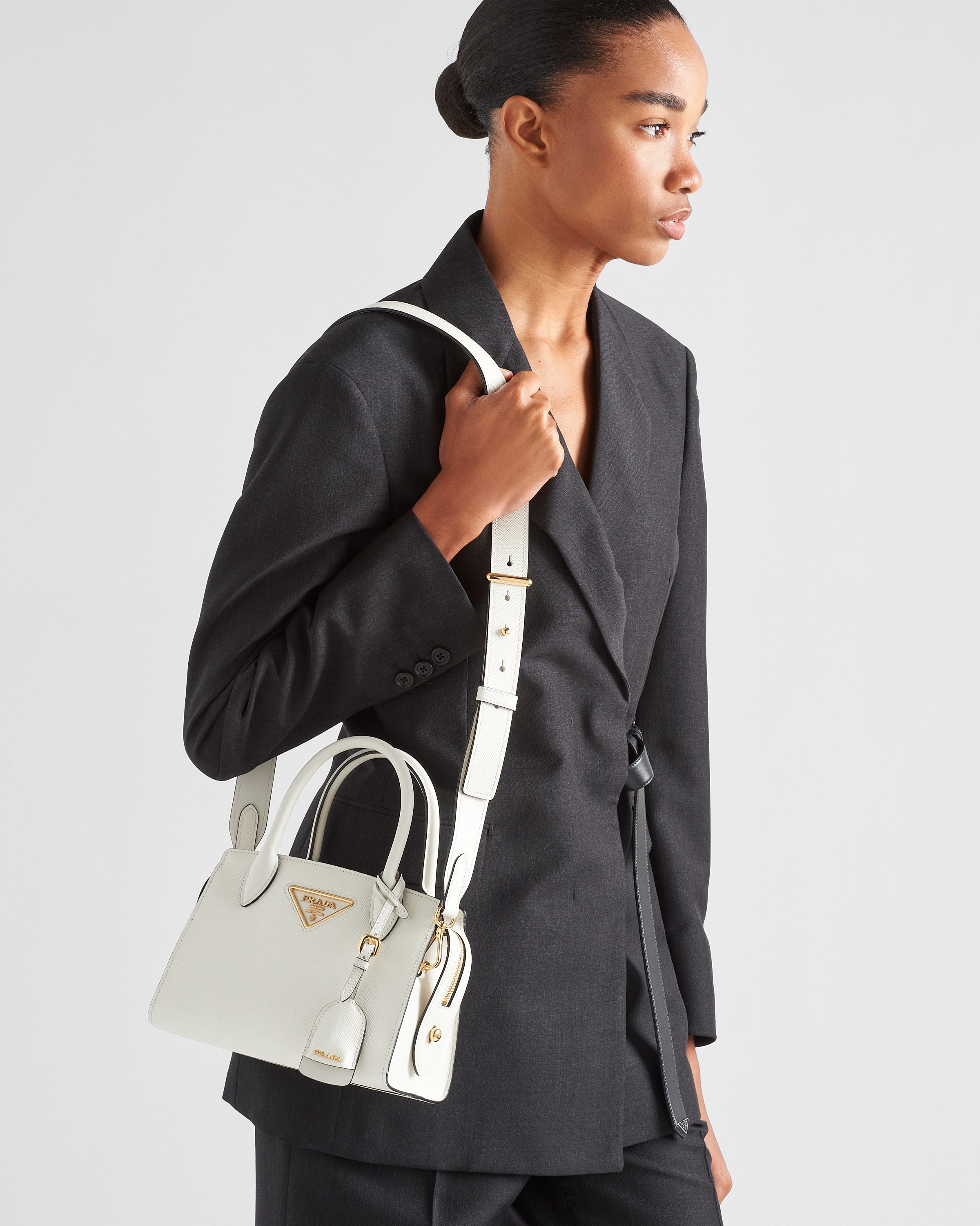Saffiano leather prada kristen handbag clearance