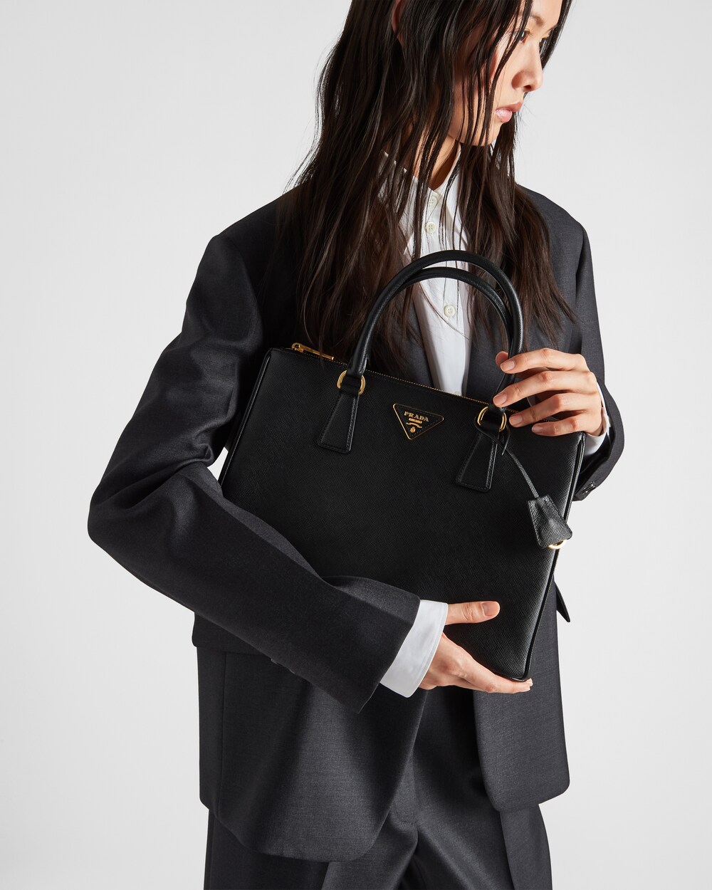 Prada large saffiano leather satchel clearance