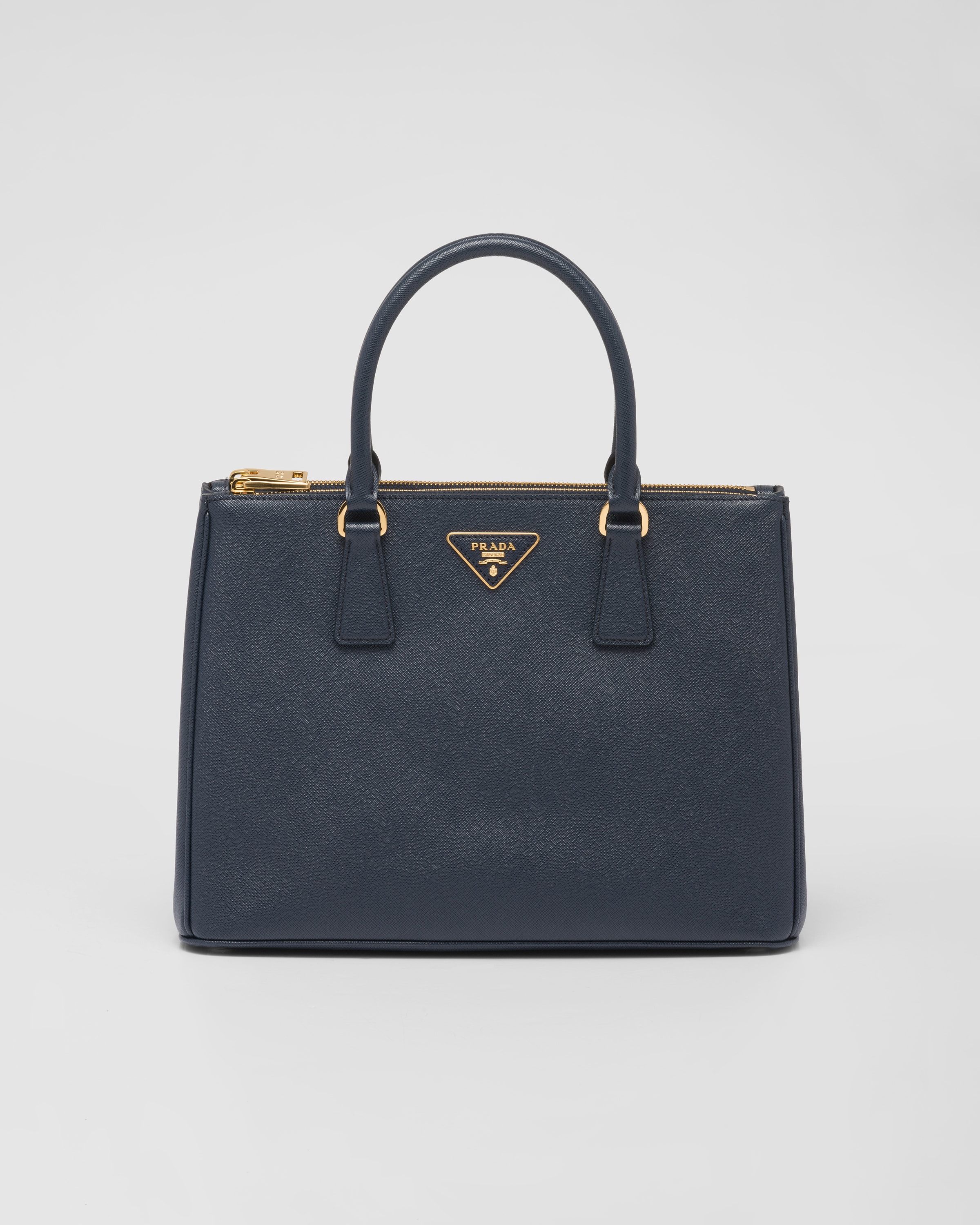 Baltic Blue Large Prada Galleria Saffiano Leather Bag PRADA