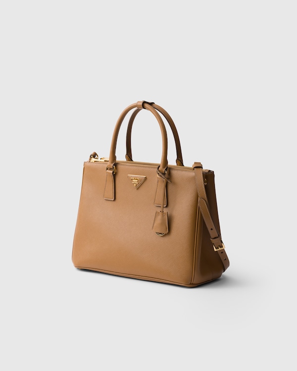 Grand sac Prada Galleria en cuir Saffiano - Caramel Grand sac Prada Galleria en cuir Saffiano - Caramel
