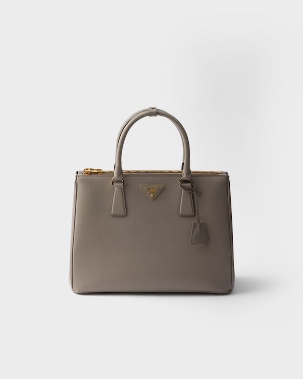Grand sac Prada Galleria en cuir Saffiano - Gris argile Grand sac Prada Galleria en cuir Saffiano - Gris argile