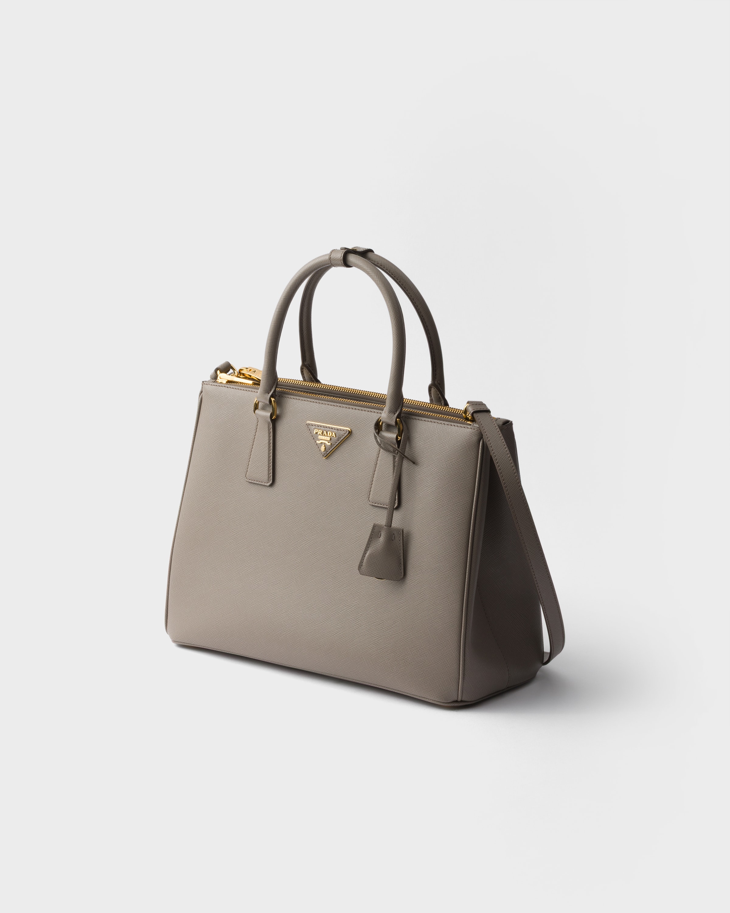 Clay Grey Prada Galleria Large Saffiano Leather Bag | PRADA
