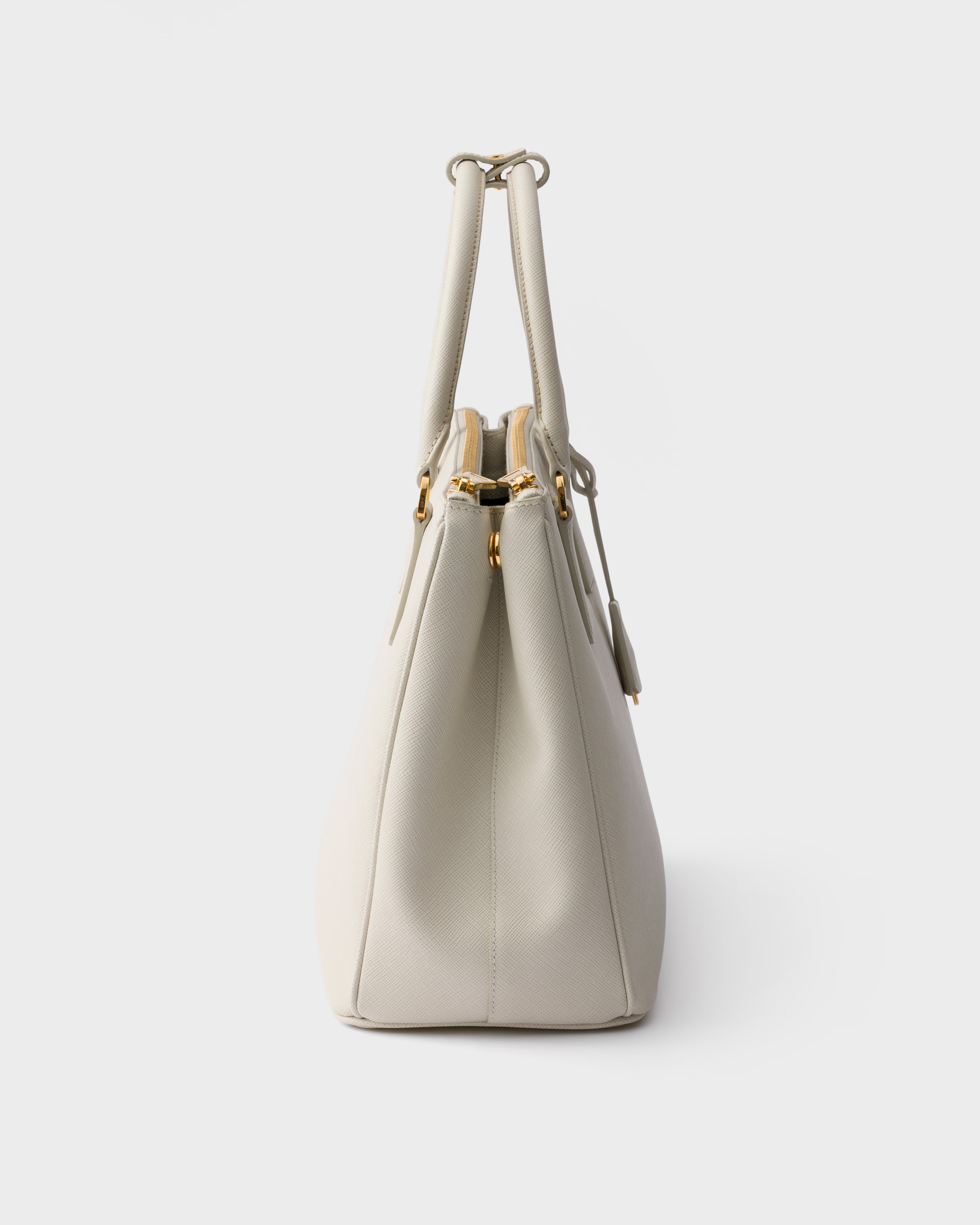 Chalk White Prada Galleria large Saffiano leather bag | PRADA