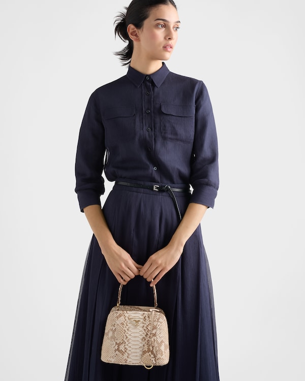 Prada Matinee nubuck python leather mini-bag - Sand Beige Prada Matinee nubuck python leather mini-bag - Sand Beige