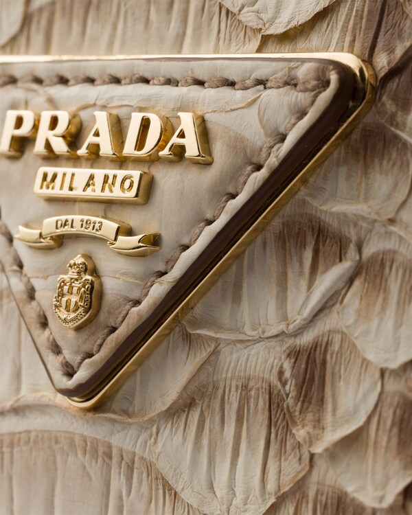 Prada Matinee nubuck python leather mini-bag - Sand Beige Prada Matinee nubuck python leather mini-bag - Sand Beige