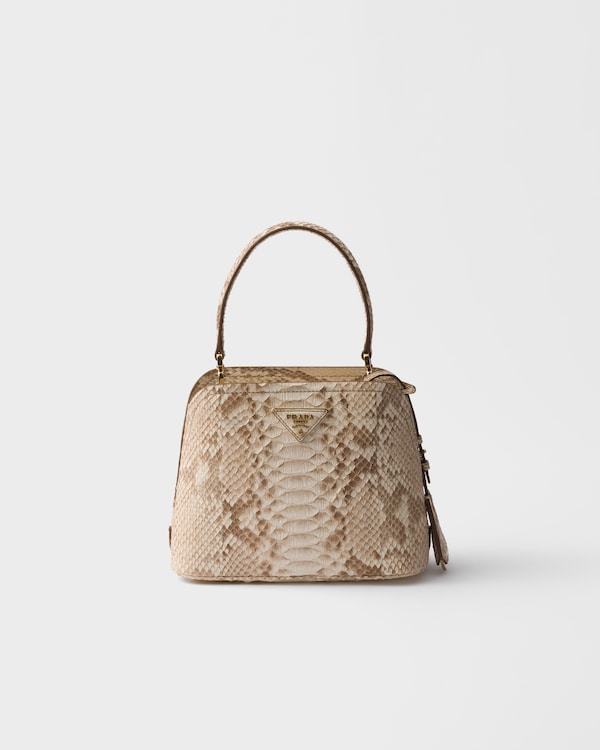 Prada Matinee nubuck python leather mini-bag - Sand Beige Prada Matinee nubuck python leather mini-bag - Sand Beige