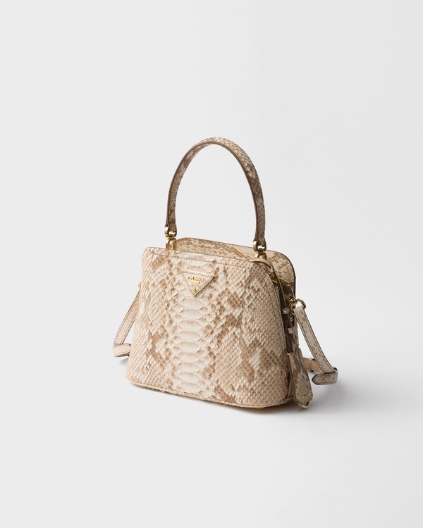 Prada Matinee nubuck python leather mini-bag - Sand Beige Prada Matinee nubuck python leather mini-bag - Sand Beige