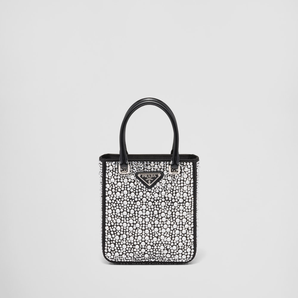 ☆新品☆PRADA クリスタルサテンバッグ 黒