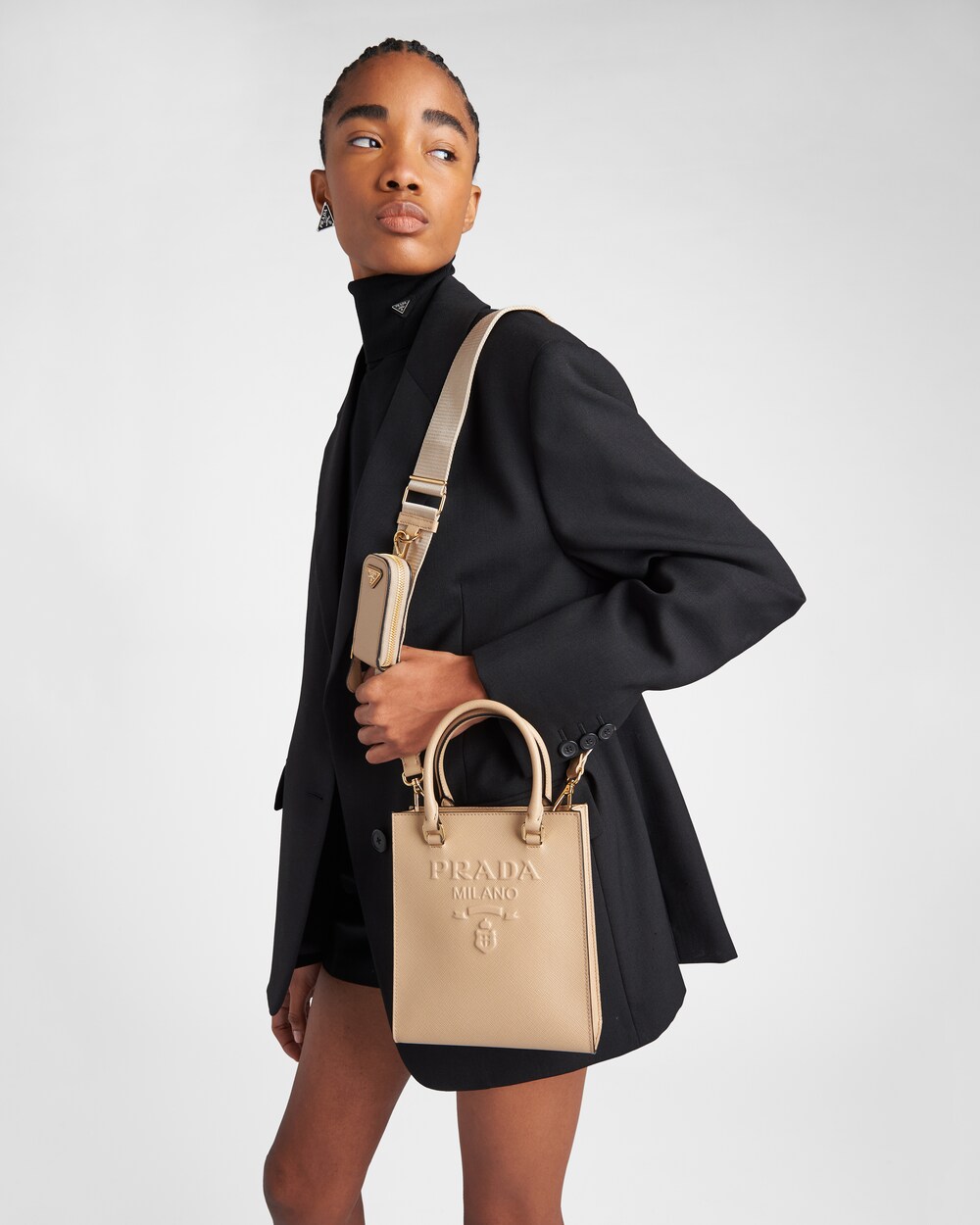 Borse a Mano Prada | Borsa medium in Saffiano Smeraldo Donna - NAYAN Hazra