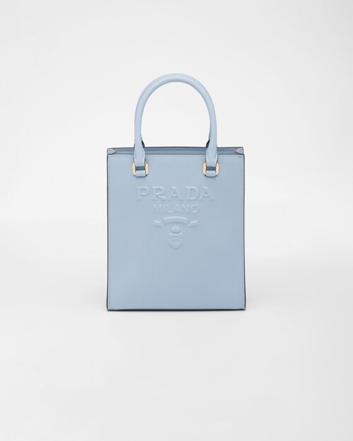 Prada حقيبة يد من جلد سافيانو بحجم صغير 1