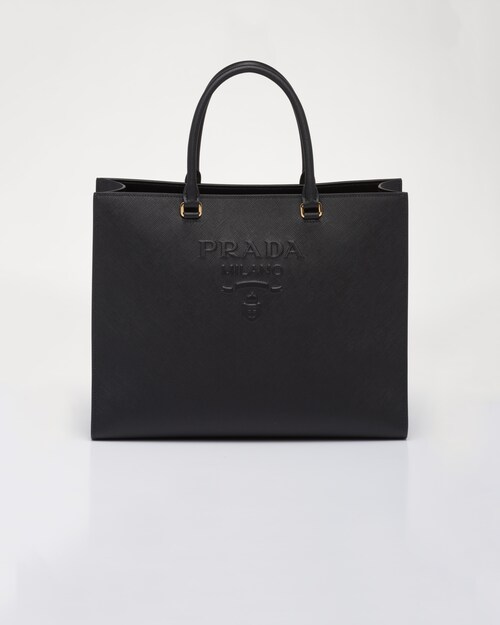 Black Large Saffiano leather handbag Prada