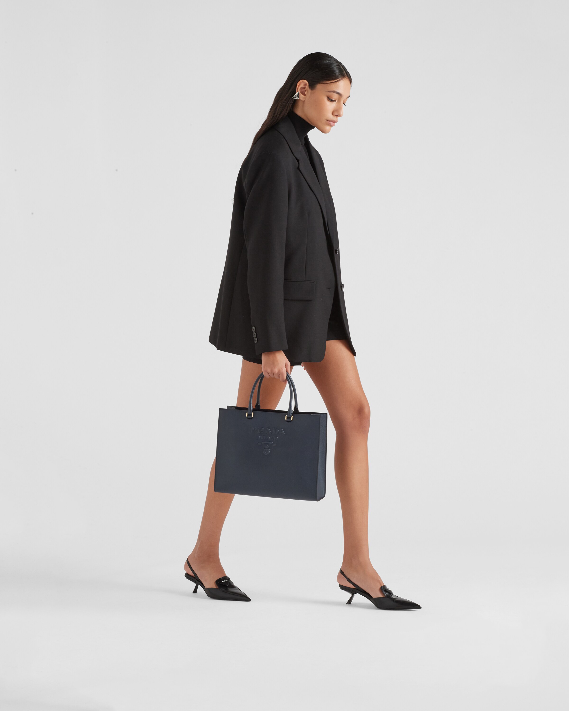 Prada large saffiano leather satchel clearance