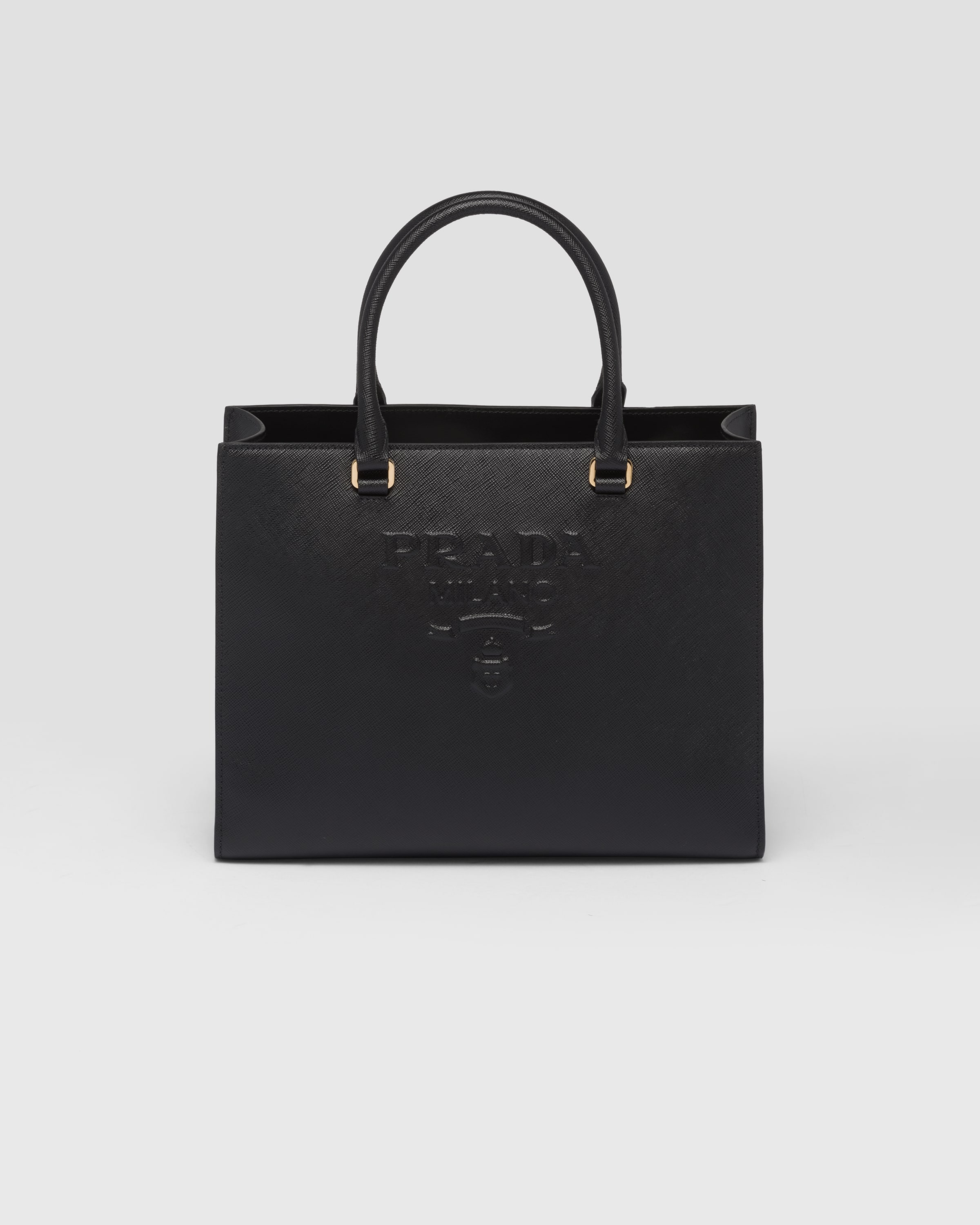 Black Medium Saffiano Leather Handbag PRADA