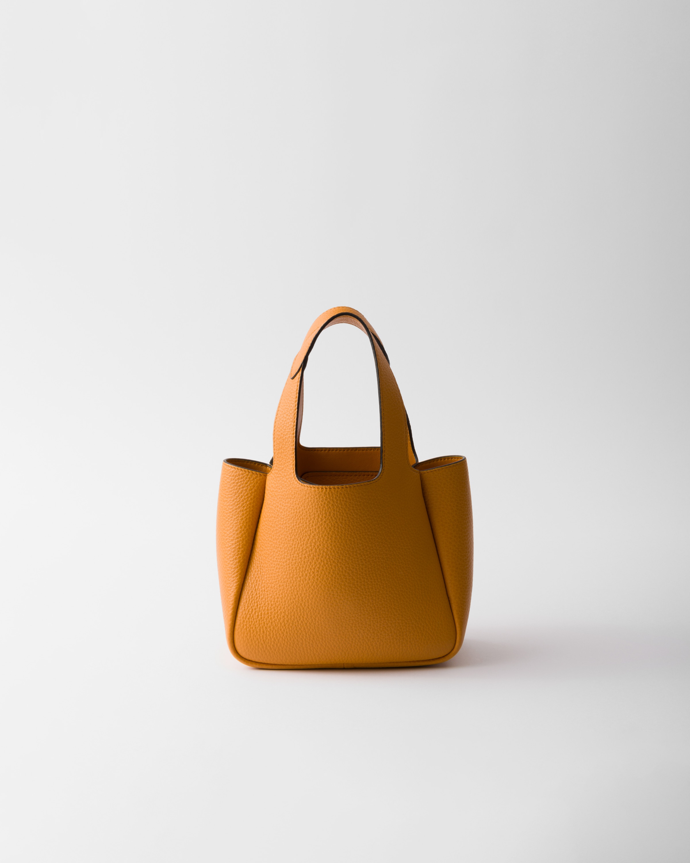 Prada Mini Leather Top-handle Bag In Amber