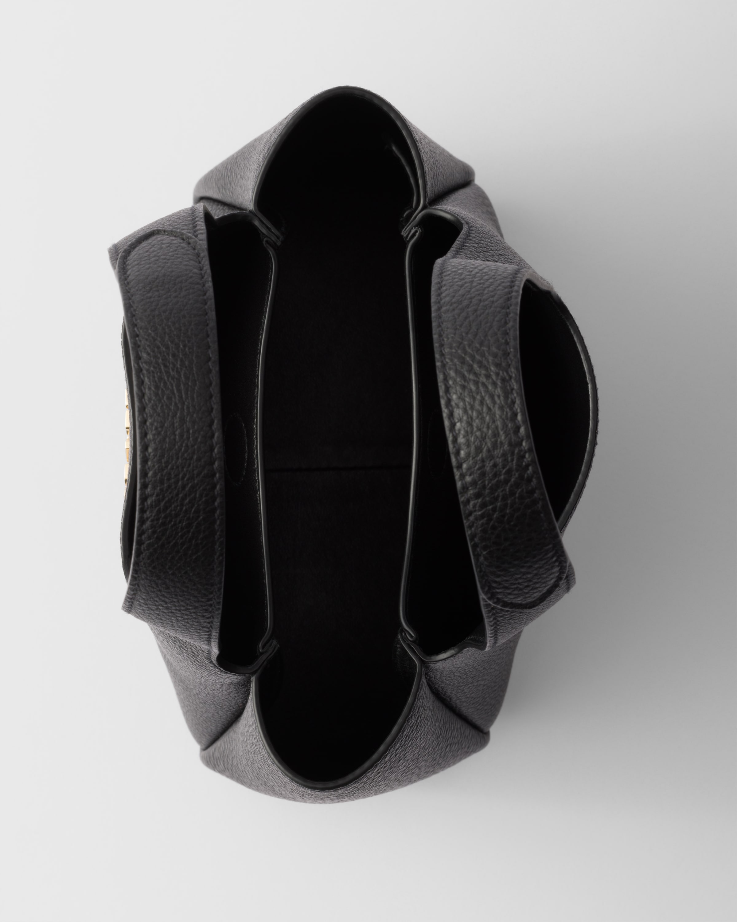 Prada Leather Mini Handbag In Black
