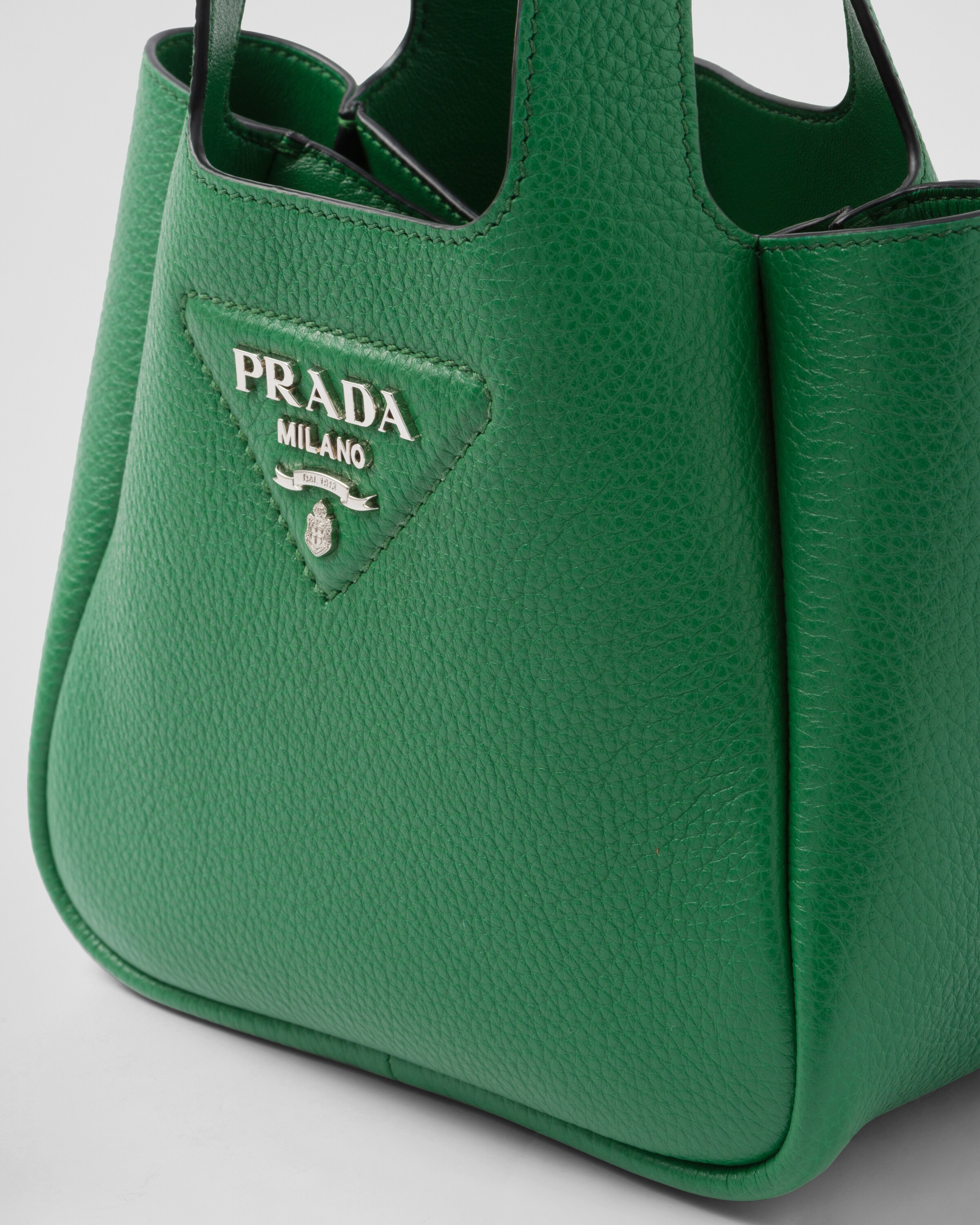 Prada green shop bag