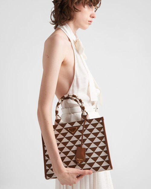 Prada Small Prada Symbole jacquard fabric handbag 2