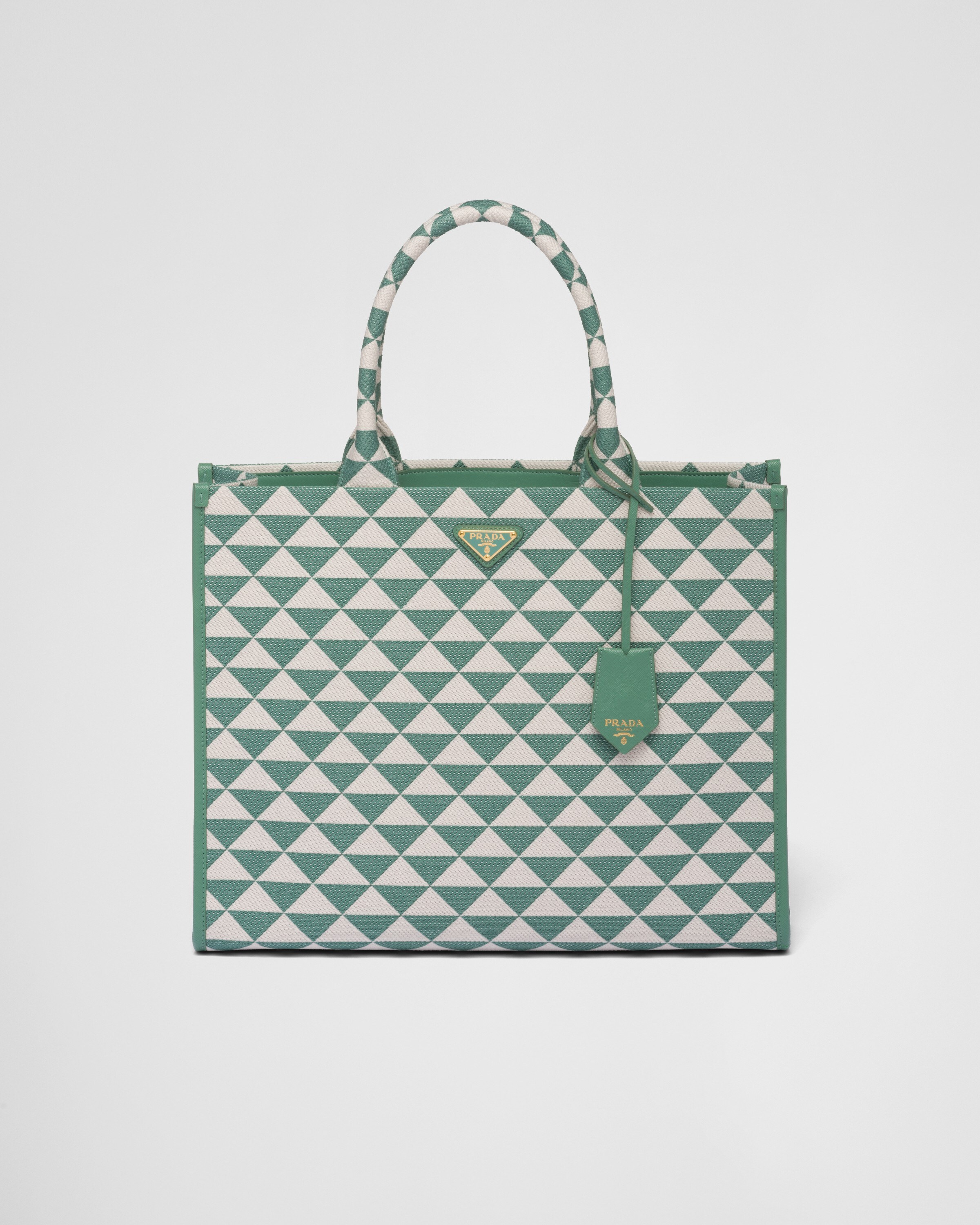 Prada fabric printed tote new arrivals