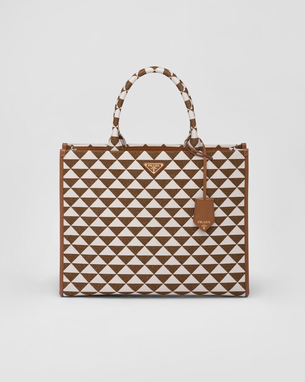 トートバッグ PRADA EMBROIDERED FABRIC LARGE SYMBOLE SHOPPING BAG s-l400.jpg