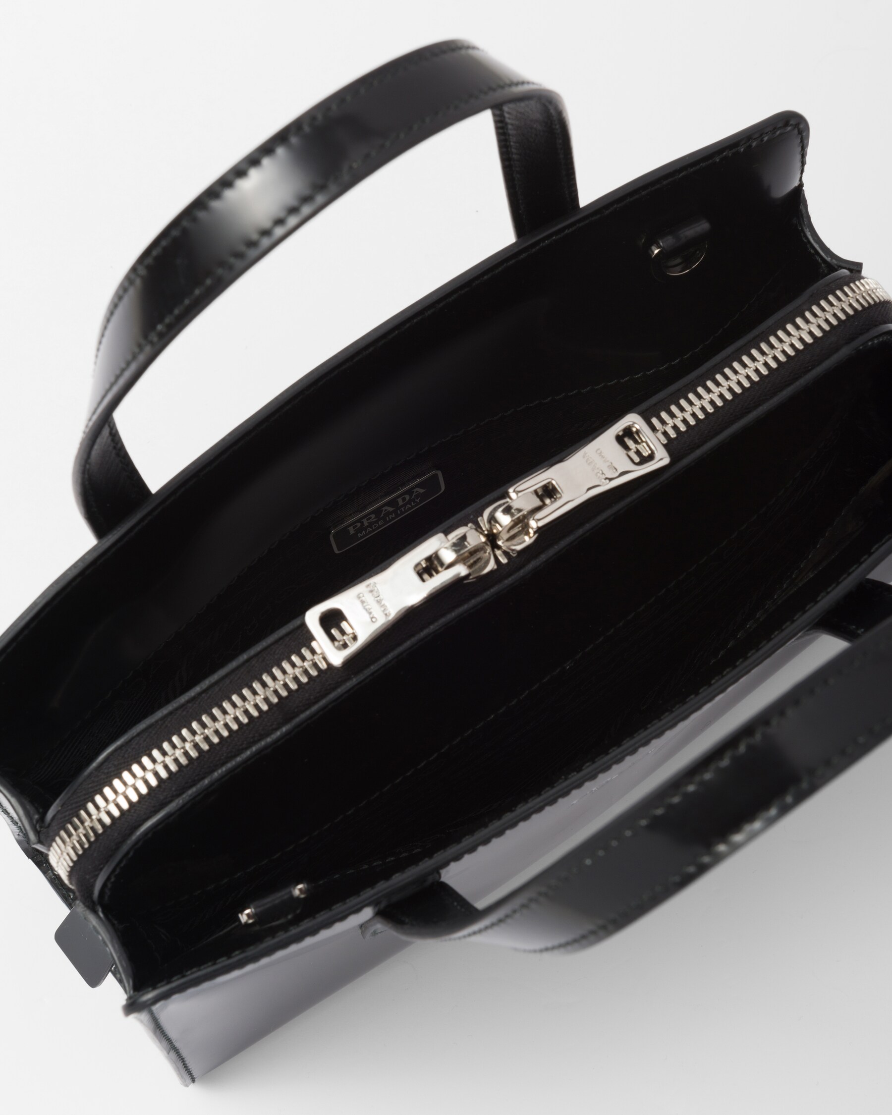 PRADA mini 1990s leather handbag with plastic handles