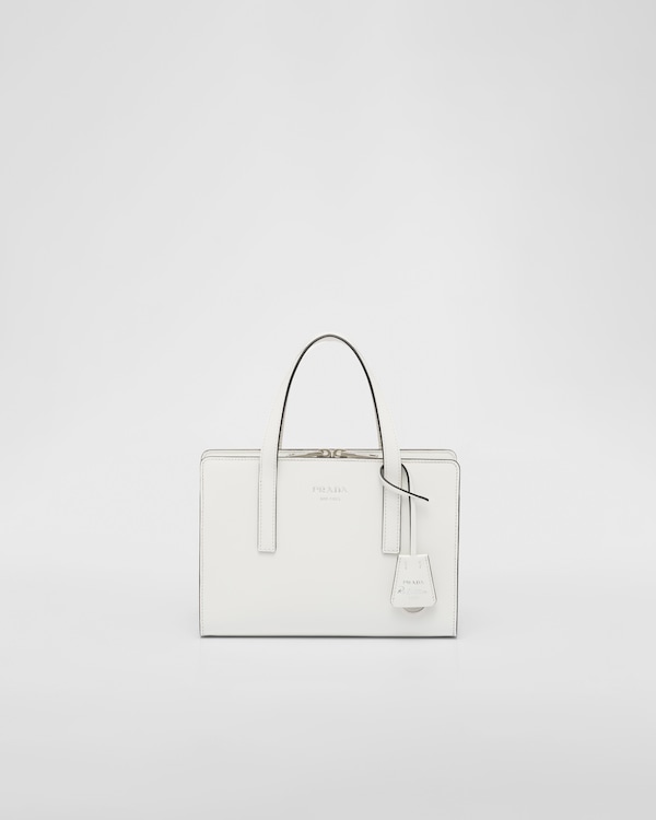 White Prada Re-Edition 1995 brushed-leather medium handbag
