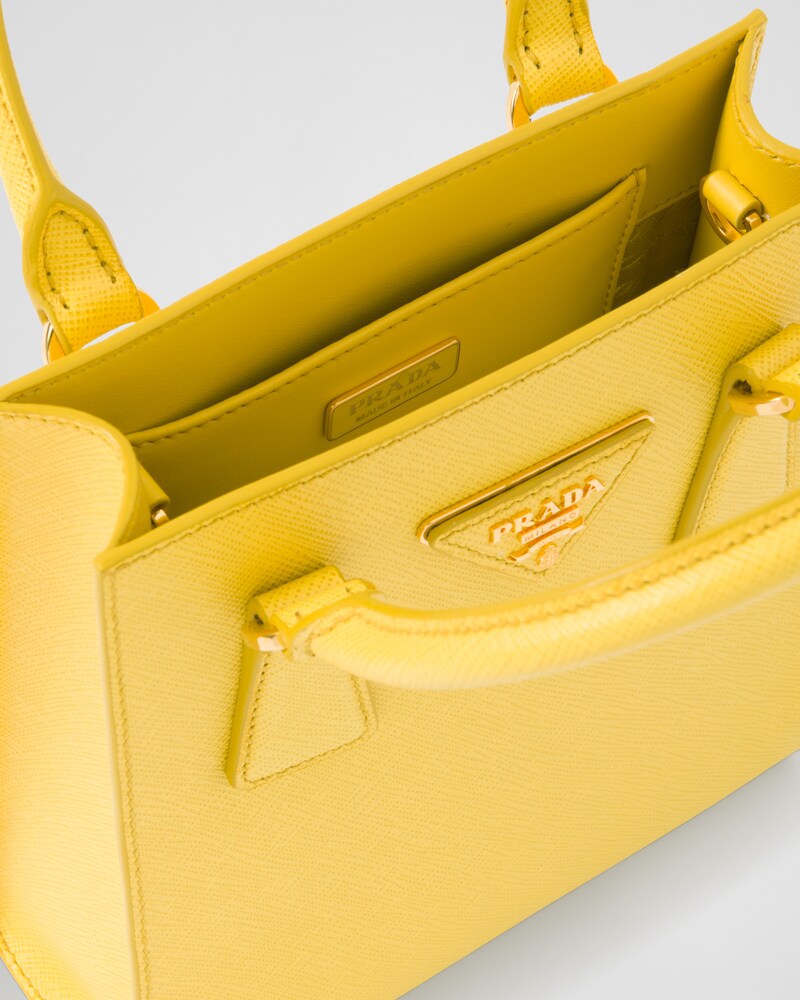 Sunny Yellow Saffiano Leather Handbag PRADA