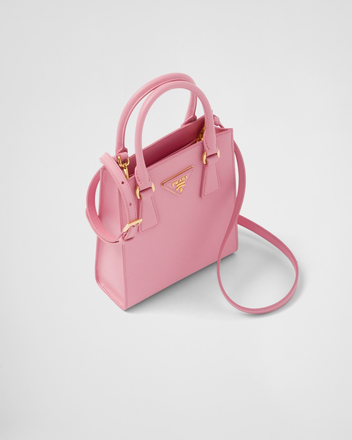 Petal Pink Saffiano Leather Handbag PRADA