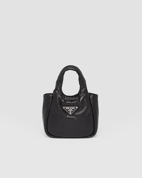 Black Small padded Prada Soft nappa-leather bag | Prada