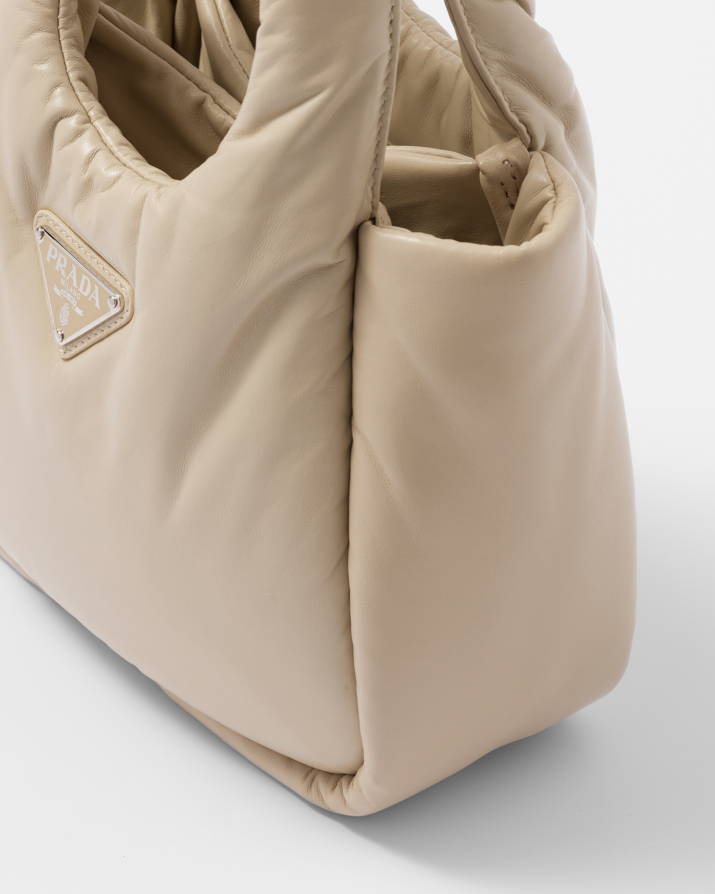 Desert Beige Small Padded Prada Soft Nappa leather Bag PRADA
