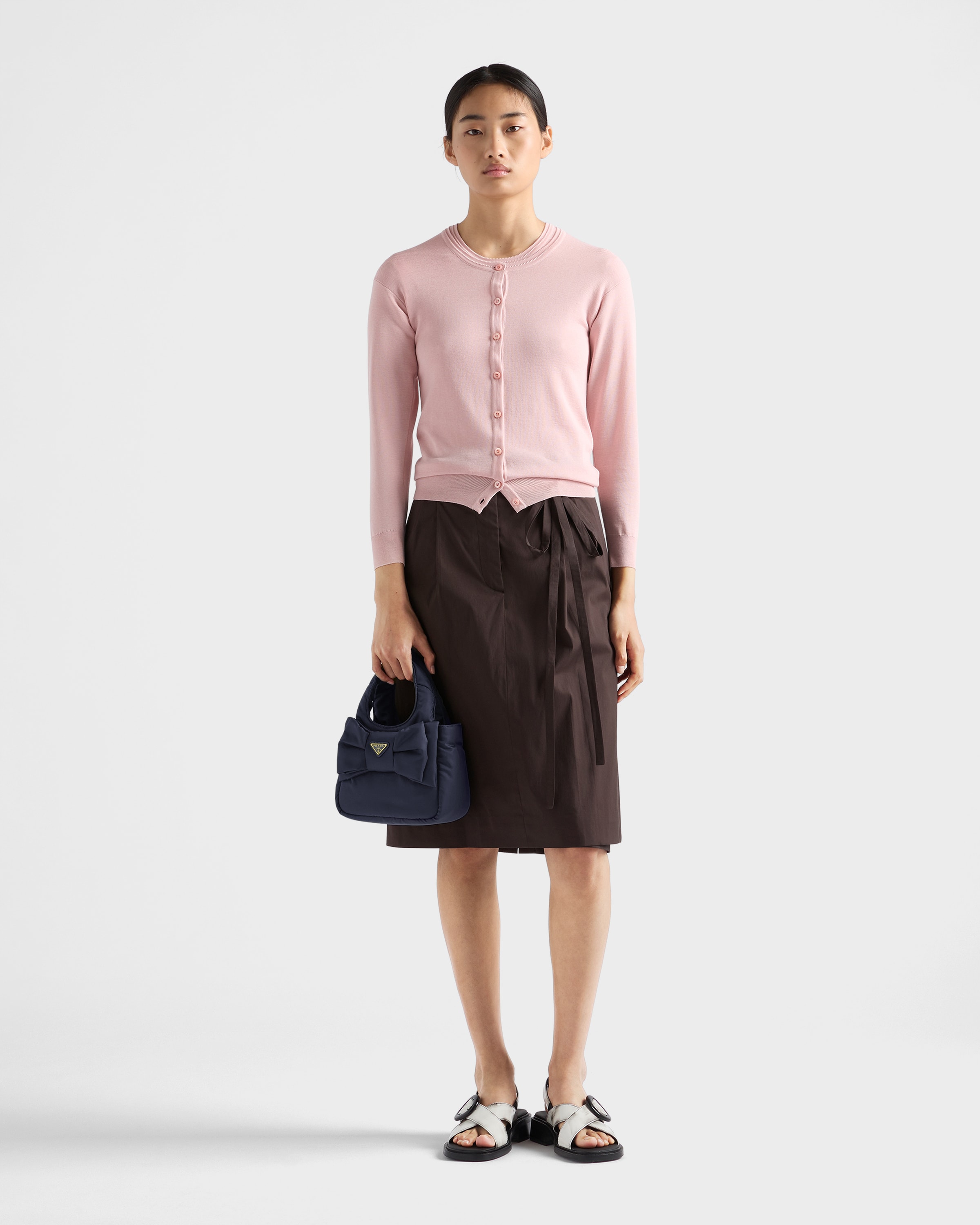 Prada Padded Re-nylon Mini-bag With Bow