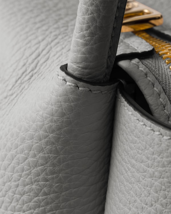 가죽 미니 핸드백 - 그래닛 그레이 가죽 미니 핸드백 - 그래닛 그레이