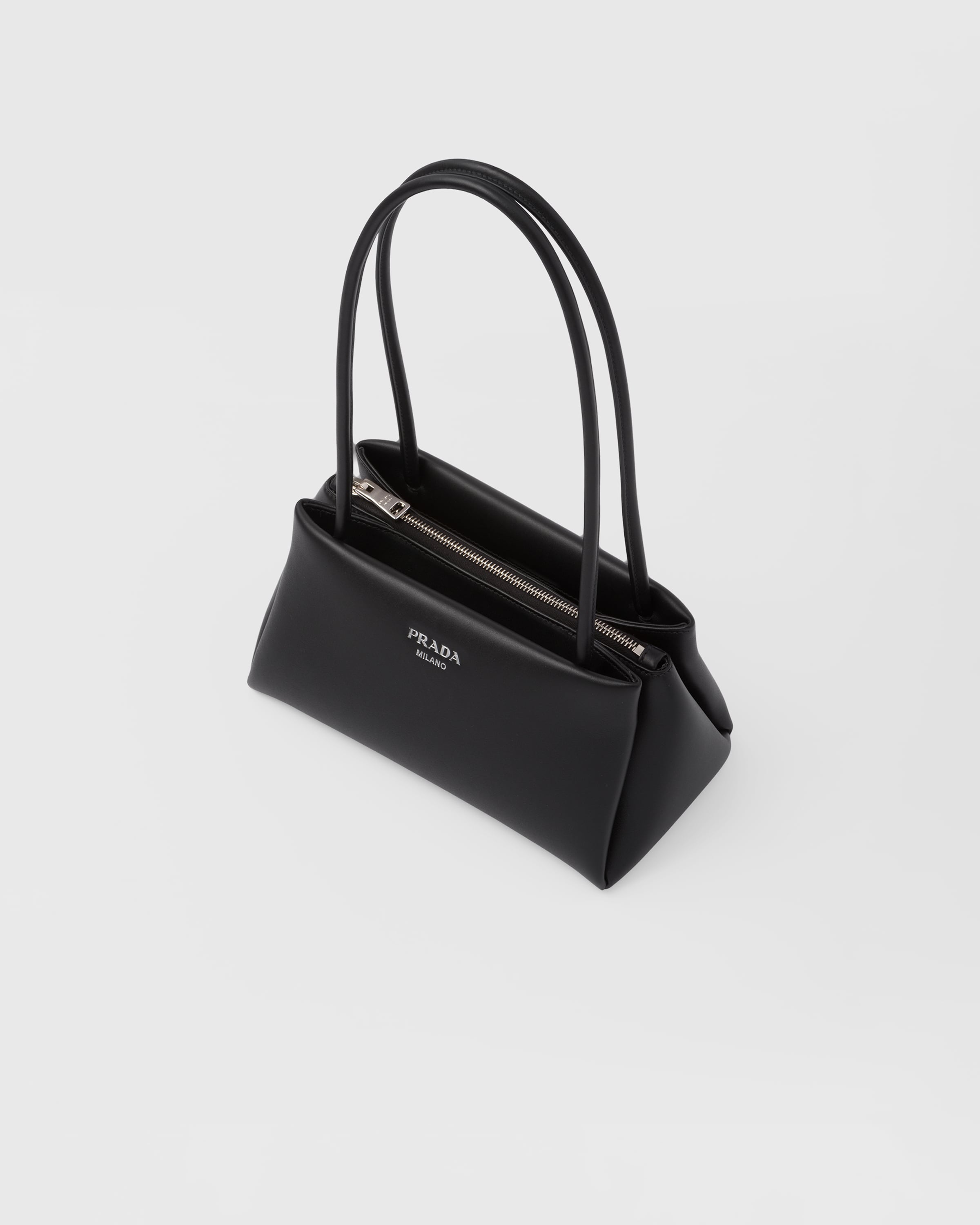 Leather mini top bag prada