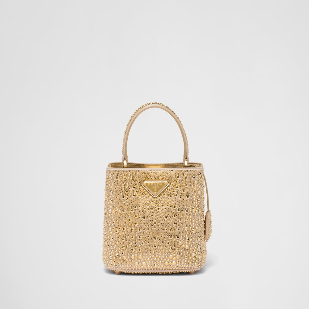 Prada Prada Panier 仿水晶装饰缎面手袋 1