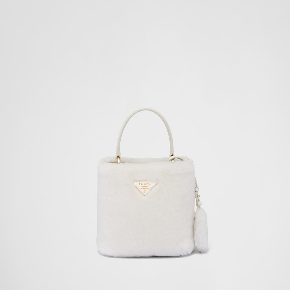 prada shearling mini bag