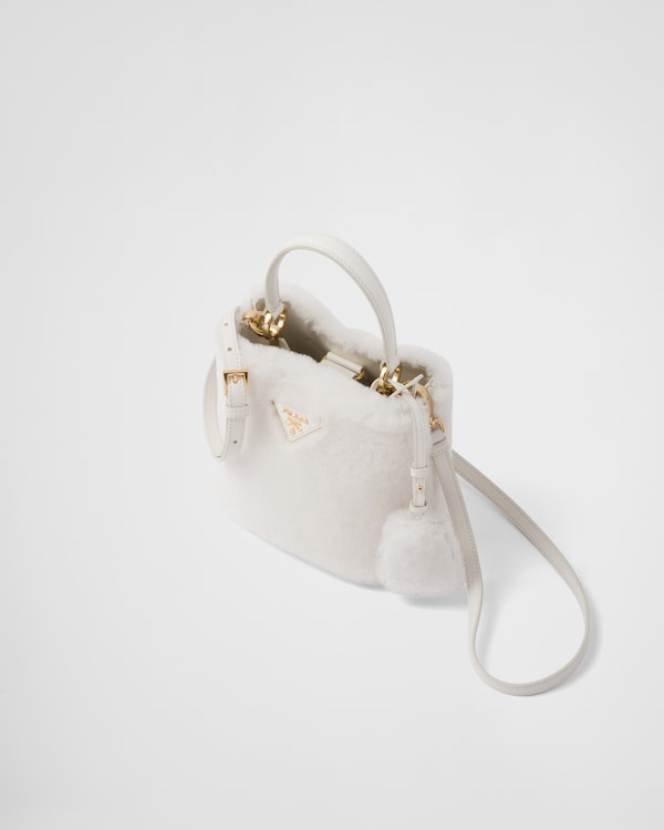 Prada Panier mini shearling bag Prada Panier mini shearling bag