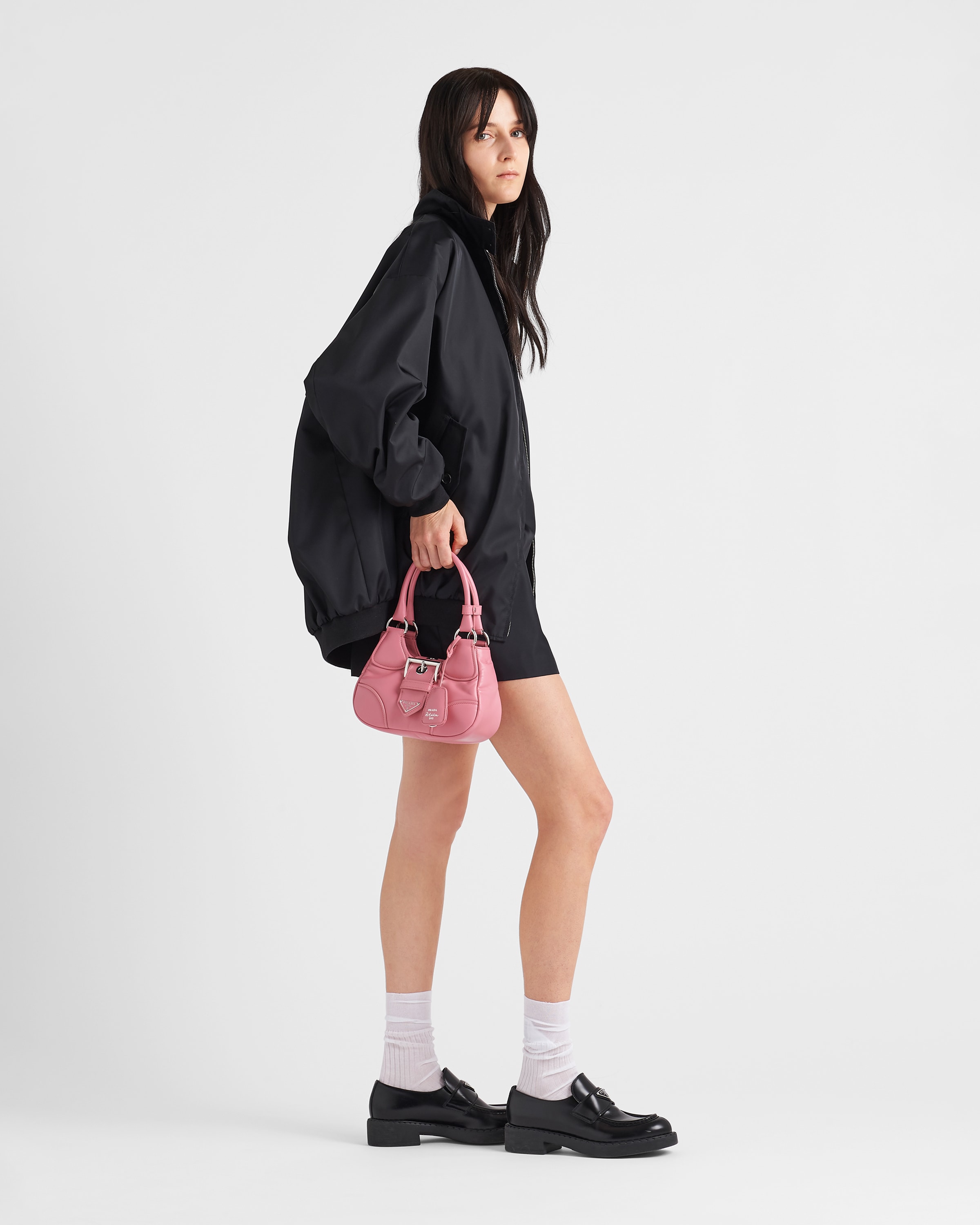 Geranium Pink Prada Moon Padded Nappa-leather Bag