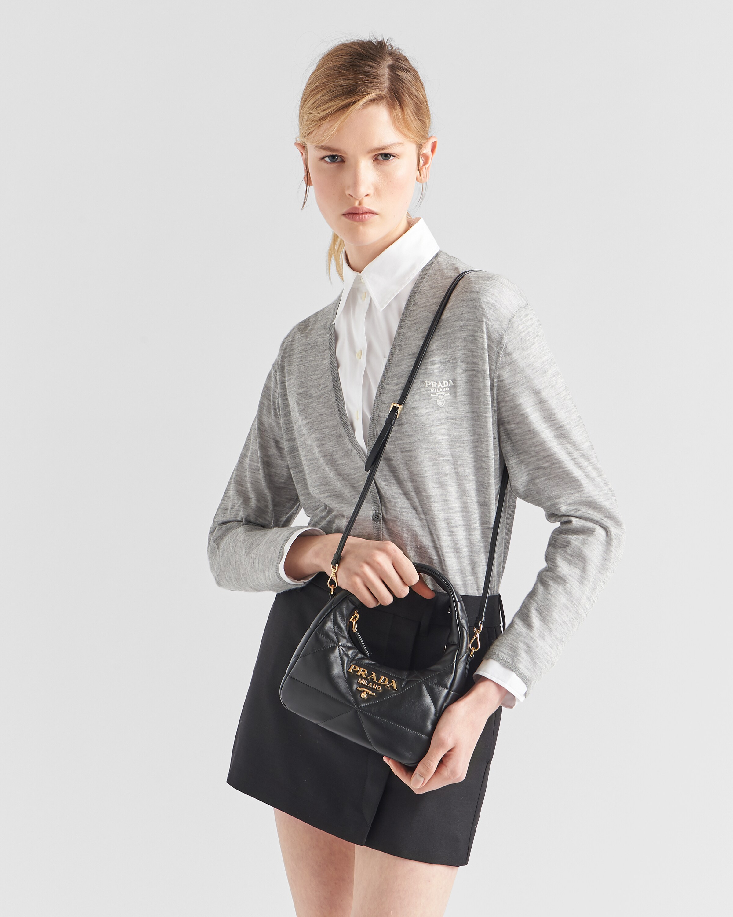 Prada nappa leather mini shoulder bag sales