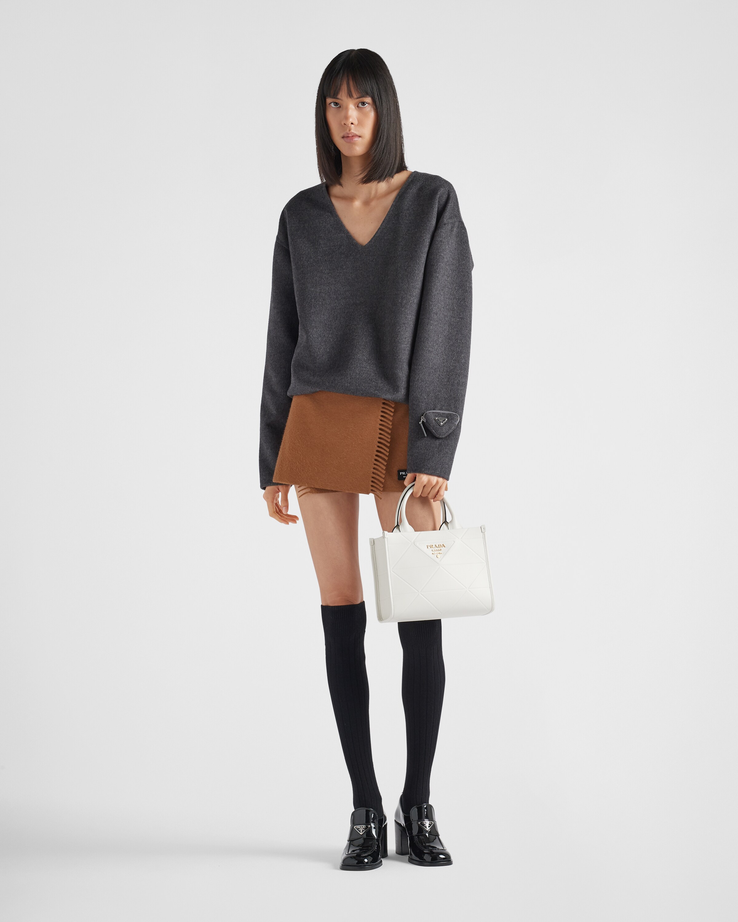 Prada discount zip tote