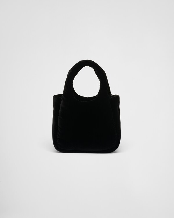 Mini padded velvet handbag - Black Mini padded velvet handbag - Black