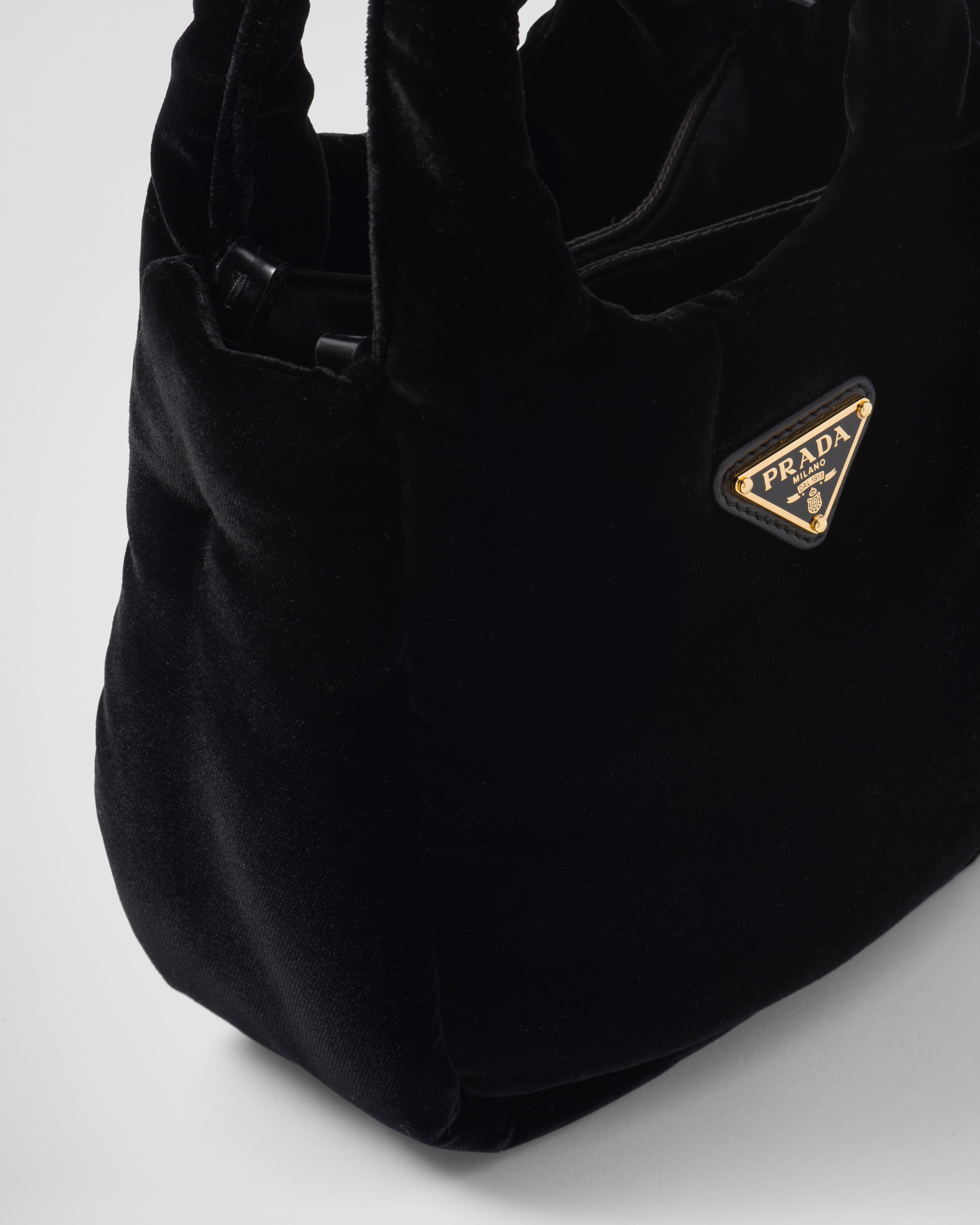 Padded velvet mini handbag