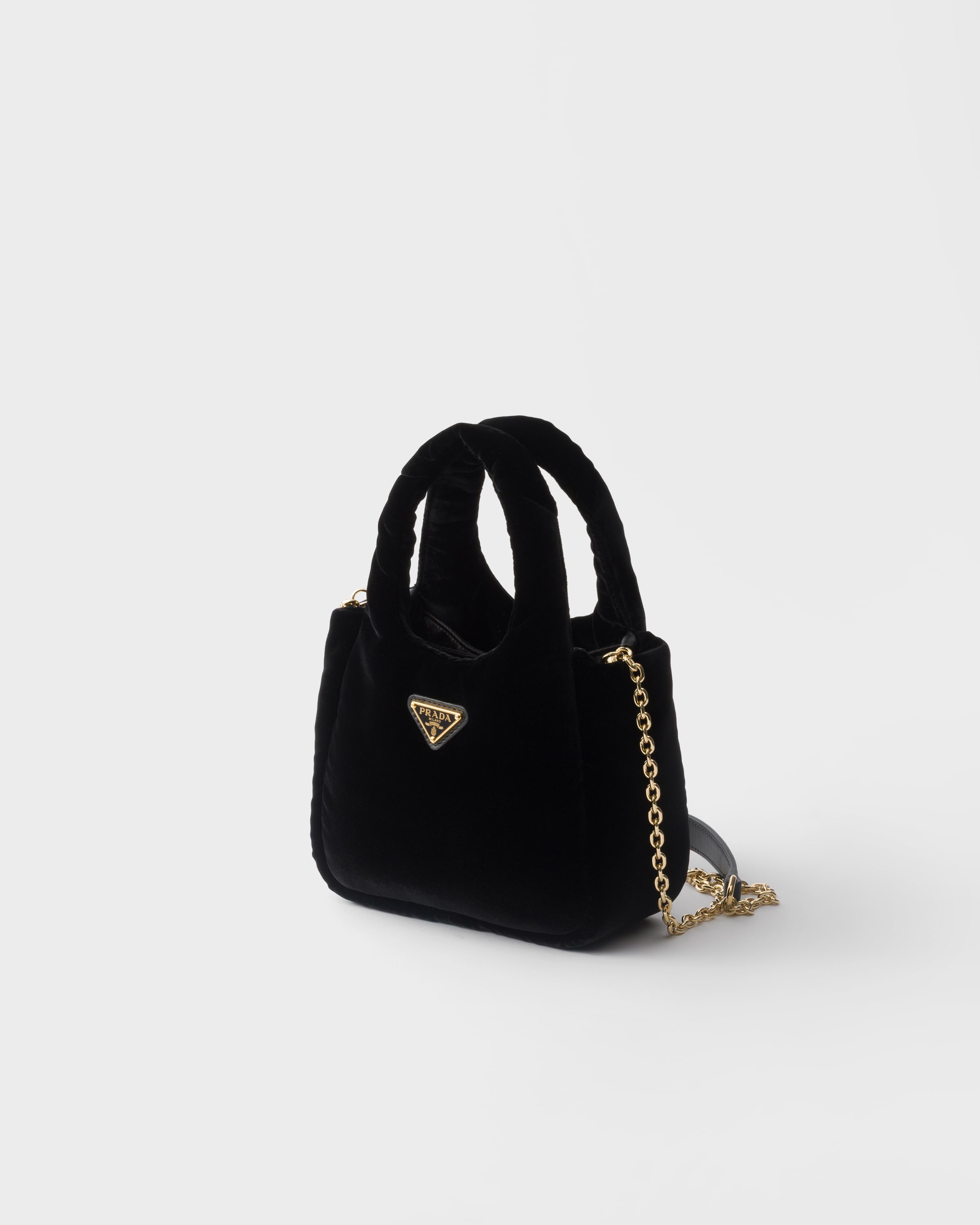 Black Padded Velvet Mini Handbag | PRADA