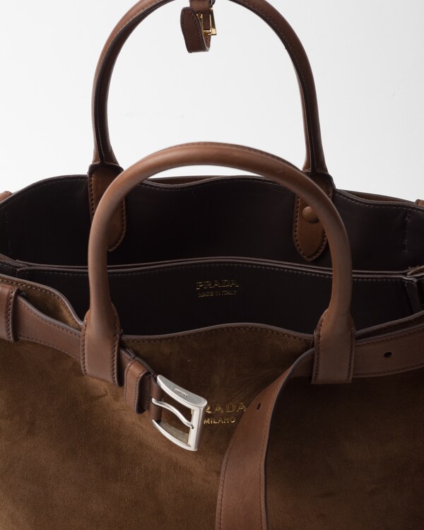 大号Prada Buckle袢带绒面皮革手袋 大号Prada Buckle袢带绒面皮革手袋