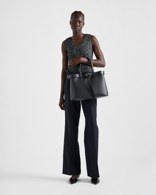 Prada Buckle large leather handbag with belt  Prada Buckle large leather handbag with belt