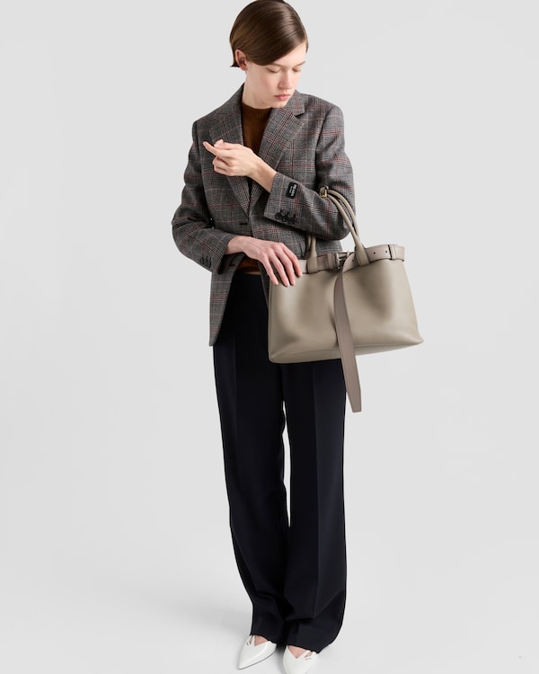 Prada Buckle large leather handbag with belt  Prada Buckle large leather handbag with belt